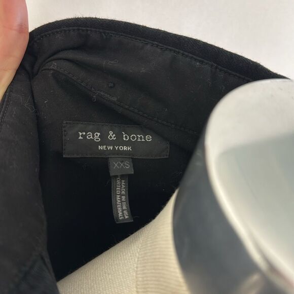 Rag and Bone Black With Silver Trim Embroidered Blouse - Picture 5 of 6